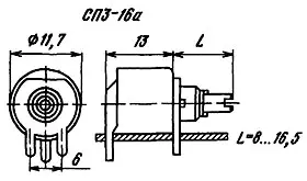 СП3-16А 0.125Вт 220кОм фото 3 СП3-16А 0.125Вт 220кОм фото 3