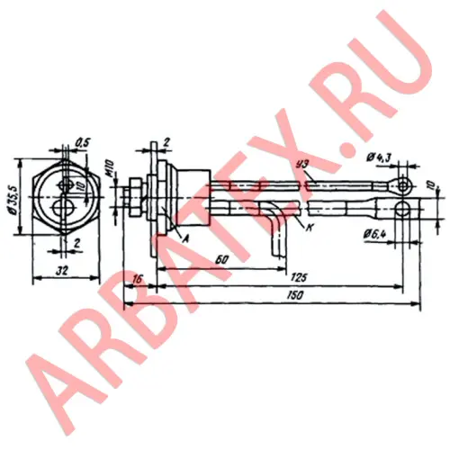 Т25-3-57-1 тиристор фото 3 Т25-3-57-1 тиристор фото 3