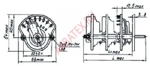 ПЩ-8П2Н2 переключатель щеточный фото 3 ПЩ-8П2Н2 переключатель щеточный фото 3