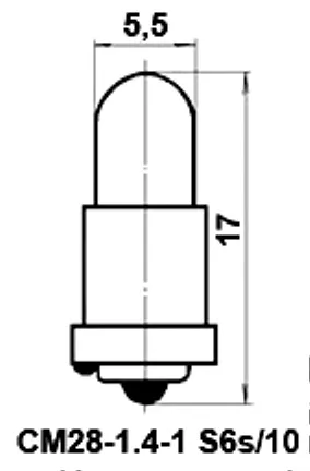 СМ28-1.4-1 s6s/10 лампа самолётная фото 7 СМ28-1.4-1 s6s/10 лампа самолётная фото 7