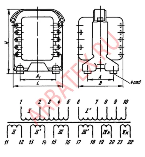 ТА34-127/220-50В трансформатор фото 2 ТА34-127/220-50В трансформатор фото 2