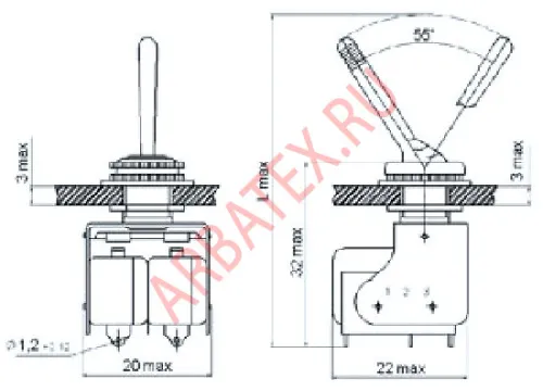 ПТ8-11В тумблер фото 2 ПТ8-11В тумблер фото 2