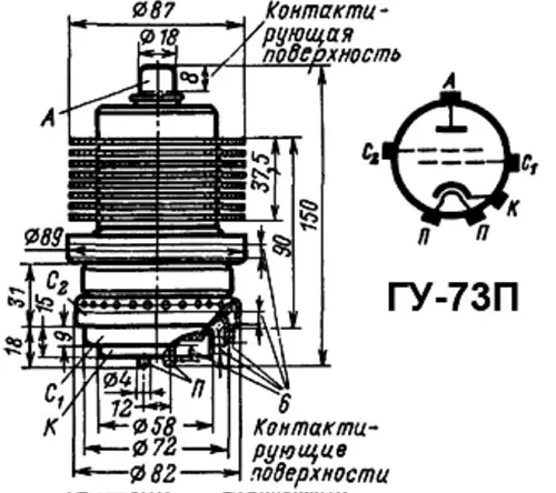 ГУ-73П тетрод генераторный фото 3 ГУ-73П тетрод генераторный фото 3