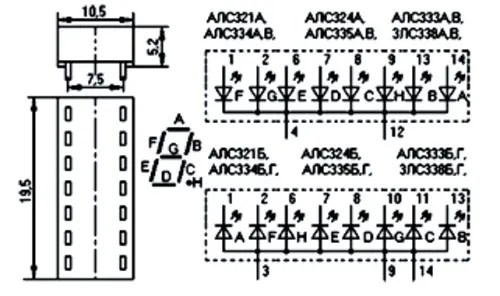 3ЛС321Б1 цифровой индикатор фото 2 3ЛС321Б1 цифровой индикатор фото 2